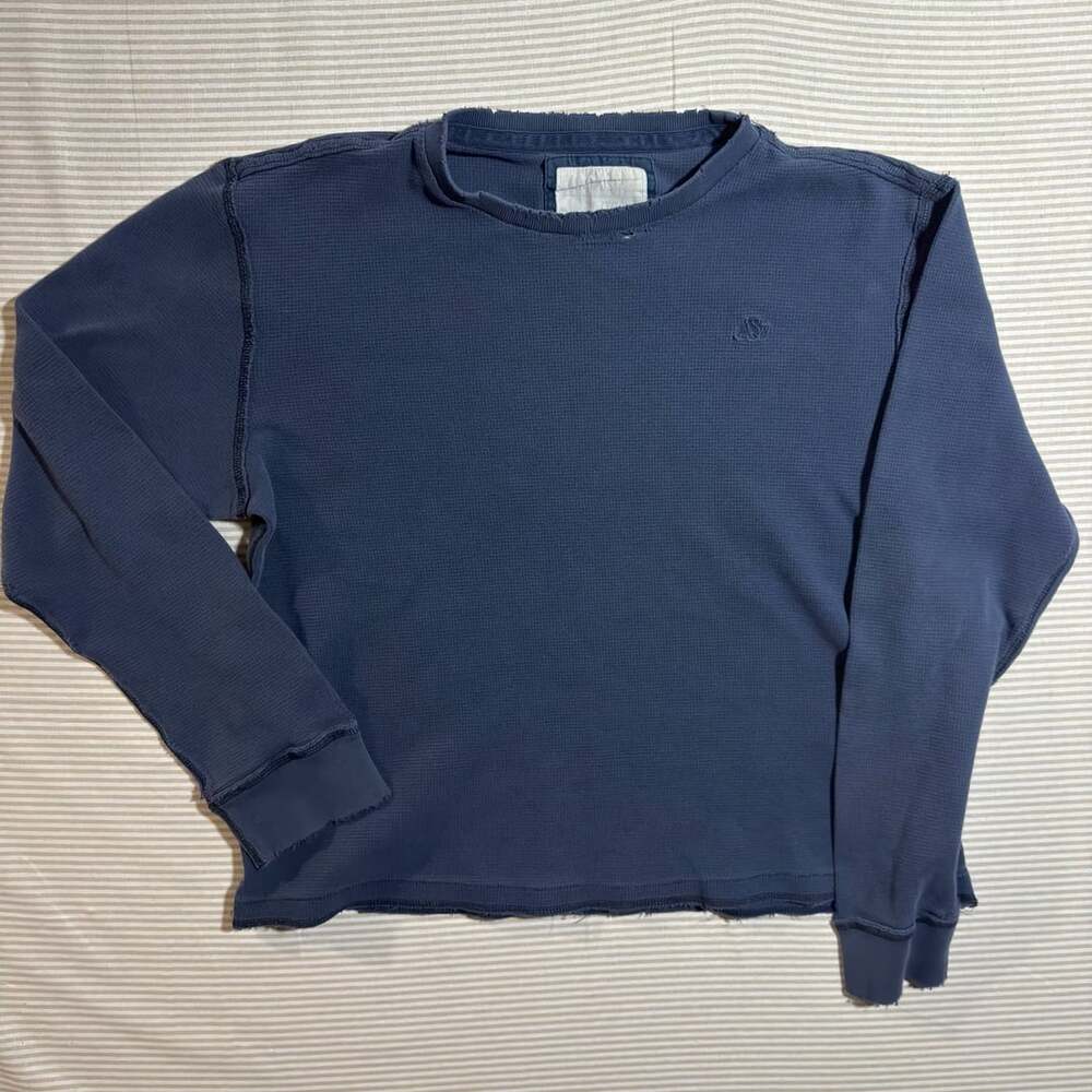 Vtg Y2K Aeropostale Thermal Shirt Size XL Blue